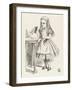 Alice Shrinks and Stretches Alice Finds the Bottle Labelled Drink Me-John Tenniel-Framed Photographic Print