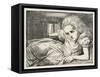Alice Shrinks and Stretches Alice Grows Too Big for the House-John Tenniel-Framed Stretched Canvas