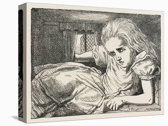 Alice Shrinks and Stretches Alice Grows Too Big for the House-John Tenniel-Stretched Canvas