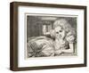 Alice Shrinks and Stretches Alice Grows Too Big for the House-John Tenniel-Framed Photographic Print