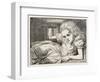 Alice Shrinks and Stretches Alice Grows Too Big for the House-John Tenniel-Framed Photographic Print