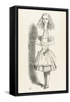 Alice Shrinks and Stretches Alice Stretches-John Tenniel-Framed Stretched Canvas
