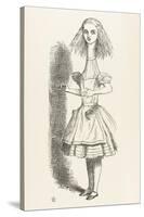 Alice Shrinks and Stretches Alice Stretches-John Tenniel-Stretched Canvas