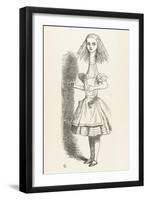 Alice Shrinks and Stretches Alice Stretches-John Tenniel-Framed Art Print