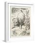 Alice (Shrunk) with the Puppy-John Tenniel-Framed Art Print