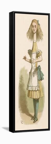Alice Stretches at the Neck-John Tenniel-Framed Stretched Canvas