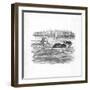 'Alice swimming with a mouse in a pool', 1889-John Tenniel-Framed Giclee Print