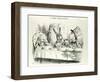 Alice Takes Lewis Carroll's “” Alice's Adventures in Wonderland and through the Looking Glass”, Ill-John Tenniel-Framed Giclee Print