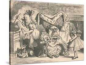 'Alice, the Duchess, and the Baby', 1889-John Tenniel-Stretched Canvas