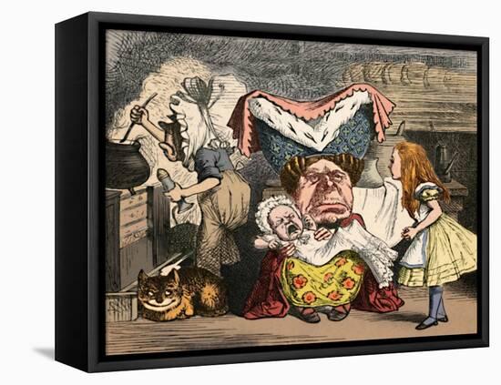 'Alice, the Duchess, and the Baby', 1889-John Tenniel-Framed Stretched Canvas