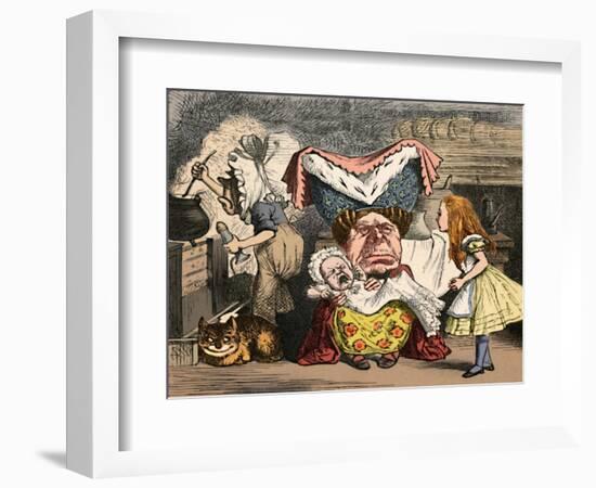 'Alice, the Duchess, and the Baby', 1889-John Tenniel-Framed Giclee Print