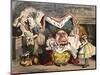 'Alice, the Duchess, and the Baby', 1889-John Tenniel-Mounted Giclee Print