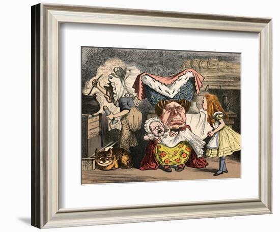 'Alice, the Duchess, and the Baby', 1889-John Tenniel-Framed Giclee Print