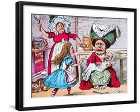 'Alice, the Duchess, and the Baby', c1910-John Tenniel-Framed Giclee Print