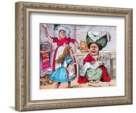 'Alice, the Duchess, and the Baby', c1910-John Tenniel-Framed Giclee Print