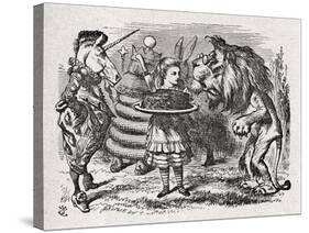 Alice the Lion and-John Tenniel-Stretched Canvas