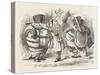 Alice Ties Armour on to Tweedledee and Tweedledum-John Tenniel-Stretched Canvas