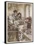 Alice: Trial, Knave, Hearts-Arthur Rackham-Framed Stretched Canvas