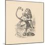'Alice tries to play croquet with a flamingo as a mallet', 1889-John Tenniel-Mounted Giclee Print