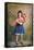 Alice Trying to Play Croquet with Flamingo-egal-Framed Stretched Canvas