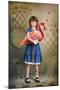 Alice Trying to Play Croquet with Flamingo-egal-Mounted Photographic Print