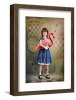 Alice Trying to Play Croquet with Flamingo-egal-Framed Photographic Print