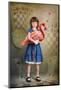 Alice Trying to Play Croquet with Flamingo-egal-Mounted Photographic Print