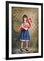 Alice Trying to Play Croquet with Flamingo-egal-Framed Photographic Print