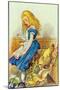 Alice Upsets the Jury-Box, Illustration from Alice in Wonderland by Lewis Carroll-John Tenniel-Mounted Giclee Print