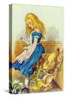 Alice Upsets the Jury-Box, Illustration from Alice in Wonderland by Lewis Carroll-John Tenniel-Stretched Canvas