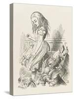 Alice Upsets the Jury-John Tenniel-Stretched Canvas