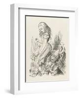 Alice Upsets the Jury-John Tenniel-Framed Art Print