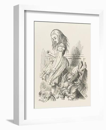 Alice Upsets the Jury-John Tenniel-Framed Art Print