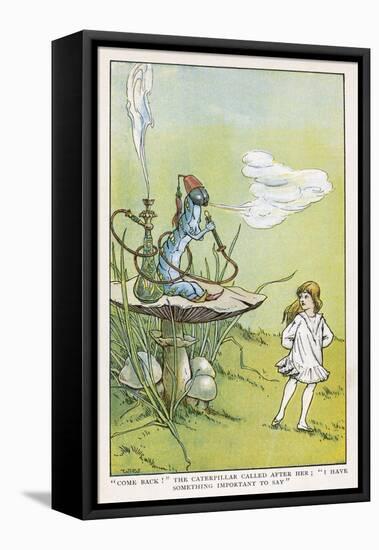 Alice Walks Away from the Caterpillar-W.h. Walker-Framed Stretched Canvas