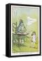 Alice Walks Away from the Caterpillar-W.h. Walker-Framed Stretched Canvas