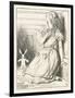 Alice Watches the White Rabbit Disappear Down the Hallway-John Tenniel-Framed Photographic Print