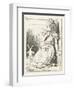 Alice Watches the White Rabbit Disappear Down the Hallway-John Tenniel-Framed Photographic Print