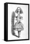 'Alice with a long neck', 1889-John Tenniel-Framed Stretched Canvas