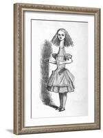 'Alice with a long neck', 1889-John Tenniel-Framed Giclee Print