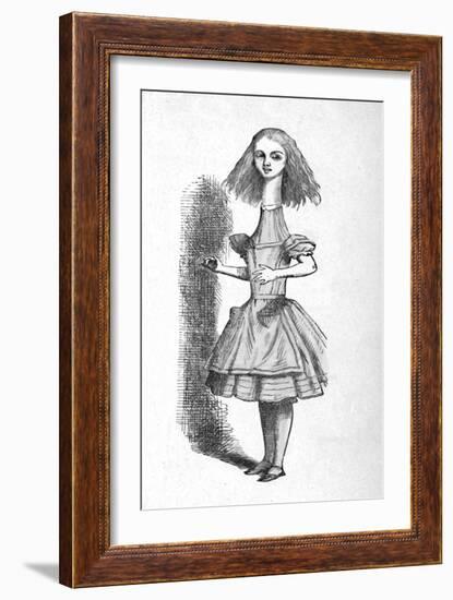 'Alice with a long neck', 1889-John Tenniel-Framed Giclee Print