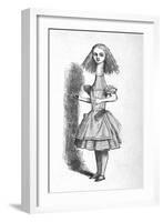 'Alice with a long neck', 1889-John Tenniel-Framed Giclee Print