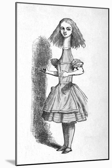 'Alice with a long neck', 1889-John Tenniel-Mounted Giclee Print