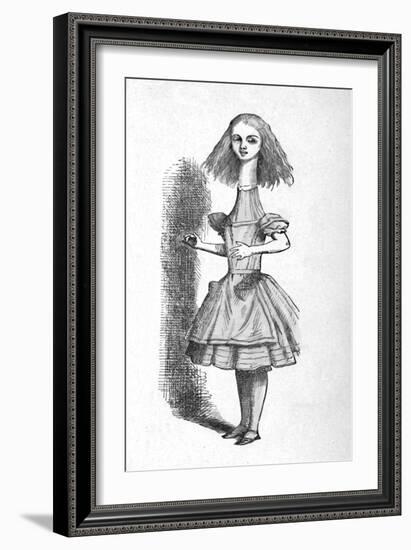 'Alice with a long neck', 1889-John Tenniel-Framed Giclee Print