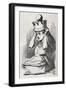 Alice with Queen's Crown-John Tenniel-Framed Giclee Print