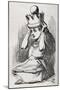 Alice with Queen's Crown-John Tenniel-Mounted Giclee Print