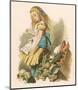 Alice with squirrel-null-Mounted Art Print