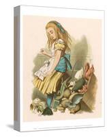 Alice with squirrel-null-Stretched Canvas