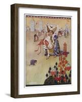 Alice with the Duchess at the Croquet Match-Gwynedd M. Hudson-Framed Art Print