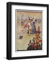 Alice with the Duchess at the Croquet Match-Gwynedd M. Hudson-Framed Art Print