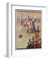 Alice with the Duchess at the Croquet Match-Gwynedd M. Hudson-Framed Art Print